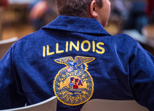 Student in FFA jacket