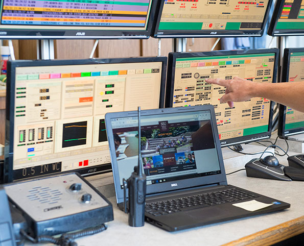 Computer Screens at Power Plant