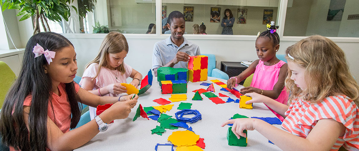 preschool children in classroom