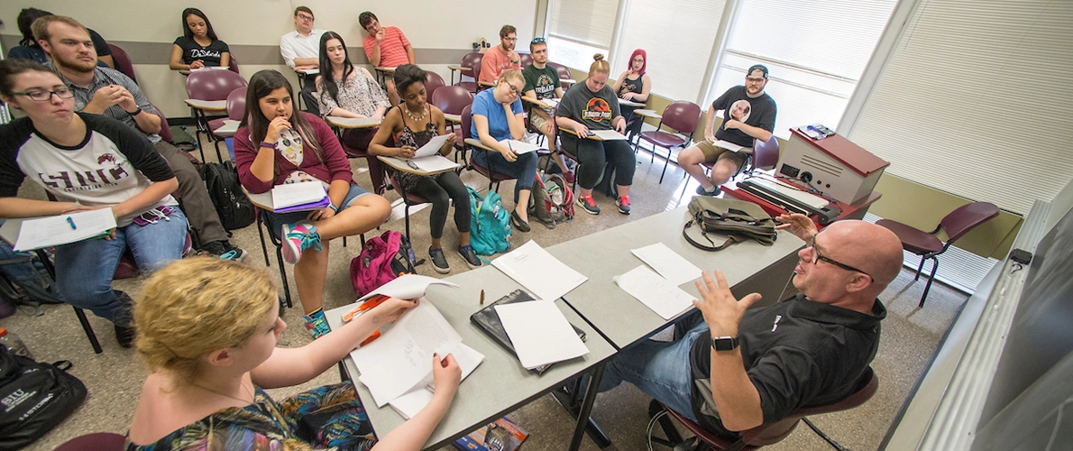 SIU Creative Writing classroom