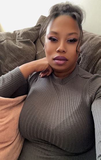 Brenda Smith sitting at a table